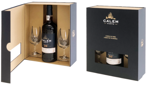 Image de COFFRET PORTO CALEM 20 ANS + 2 VERRES 75cl