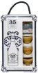 Image de LICOR 35 70cl  COFFRET 3 COPOS + CHOCOLATE