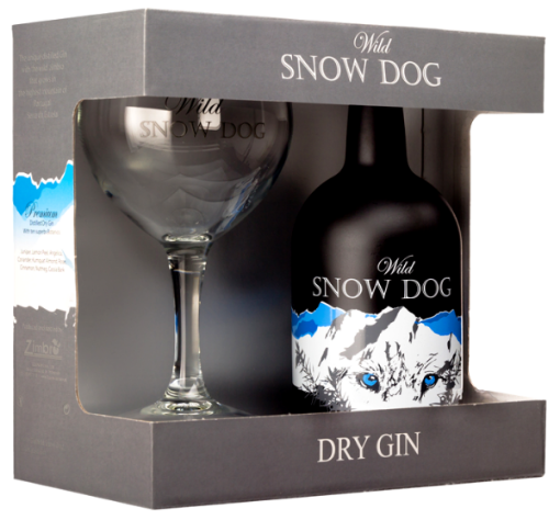 Image de COFFRET WILD SNOW DOG GIN DRY 70cl + 1 COPO