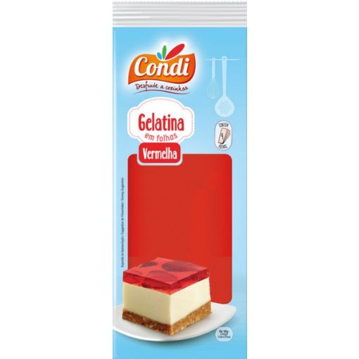 Image de CONDI GELATINA VERMELHA FOLHAS 7g