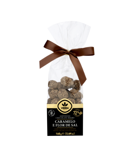 Image de V.C. AMANDES ENROBEES CHOCO. NOIR & CARAMEL PREMIUM 160g