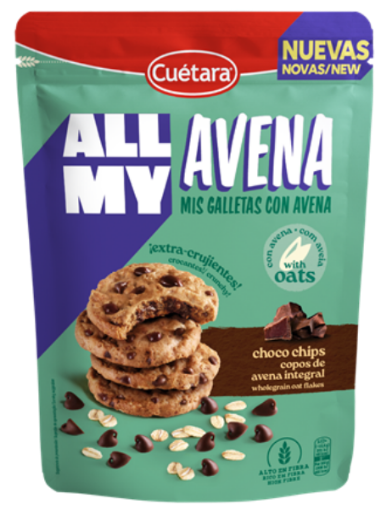 Image de CUETARA BOLACHA ALL MY AVENA CHOCO 160g