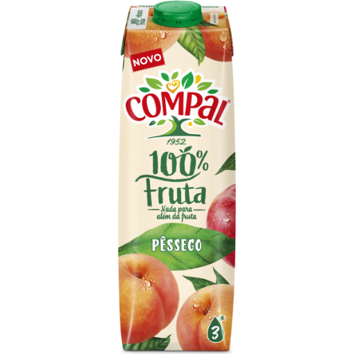 Image de COMPAL 100% FRUTA PESSEGO 1L