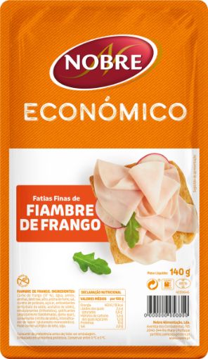 Image de NOBRE FIAMBRE DE FRANGO FATIAS FINAS ECON 140g
